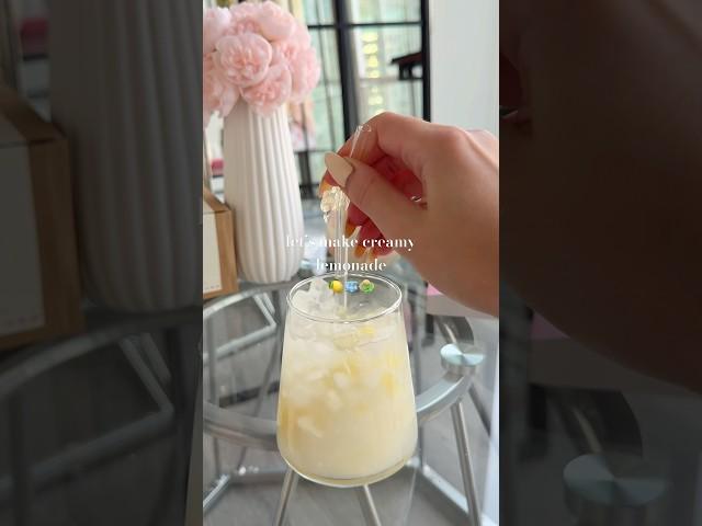 #asmr#asmrsounds #creamylemonade #summerrecipes #summerdrinks #lemonade #easyrecipe#homemadelemonade