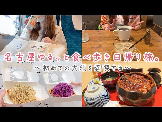 【Vlog】名古屋で気ままに食べ歩き日帰り旅大須カフェ、スイーツを満喫しまくる日常◎