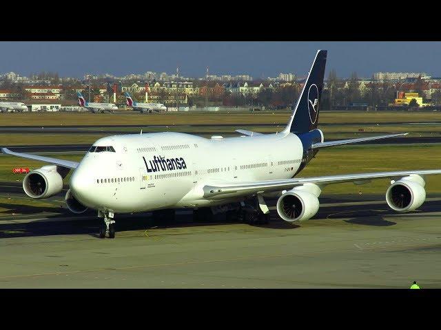 35 Minutes Plane Spotting at Berlin Tegel Airport including NEW Lufthansa Livery on 747-8i