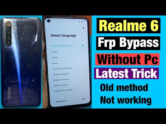 Realme 6 Frp Bypass Android 11 || Realme Google Account Reset Without Pc 2022