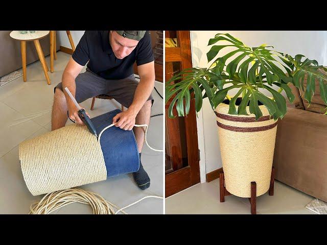 ROPE VASE: Add a Rustic and Charming touch to your Living Room!