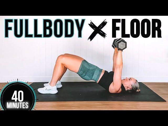 40 MIN FULL BODY FLOOR WEIGHTS WORKOUT | No Repeat Tone All Over