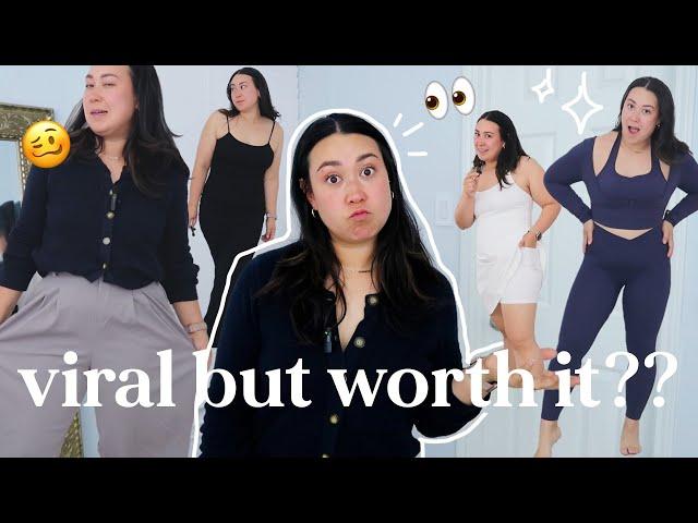 HONEST REVIEW of tiktok's viral brand HALARA: midsize petite try-on/first impression