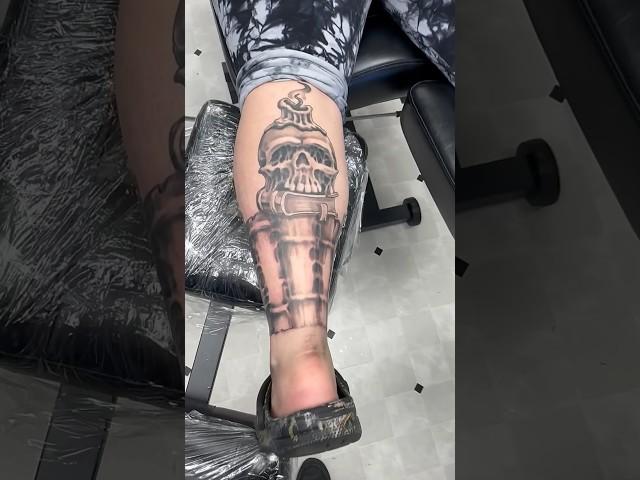 A little more progress today on Meghan’s K1LL3R leg sleeve!!