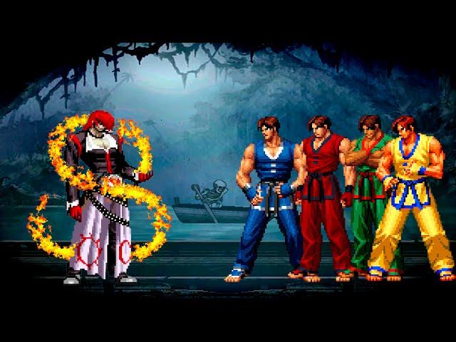 [KOF Mugen] Destructive God Iori vs Kim Kaphwan Team