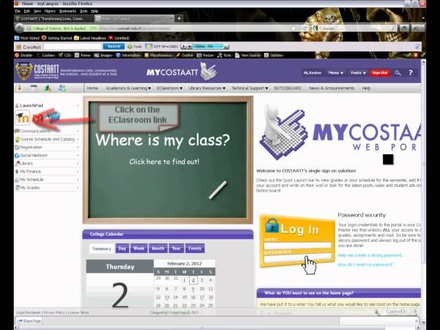 How to self enrol your courses in COSTAATT eclassroom