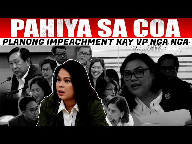 HALA! KAYA PALA HINDI NILA KAYANG IPA IMPEACH SI VP SARAH NAPAHIYA PALA SILA SA REPORT NG COA