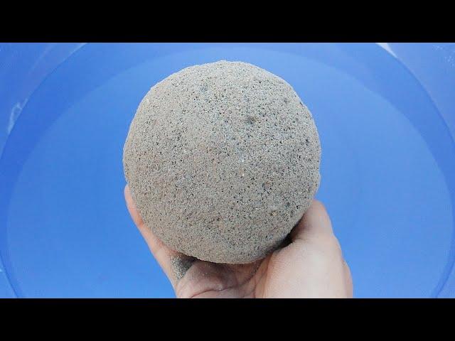 ASMR: SOFT DUSTY PURE SAND BALLS WHOLE CRUMBLE IN LOTS OF WATER UNTIL FULL OF TUB