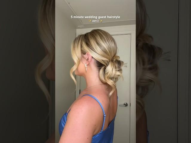 easy, 5 min wedding guest hairstyle 🫶 #weddingguesthairstyles #updo #easyhairstyle #hairtutorial