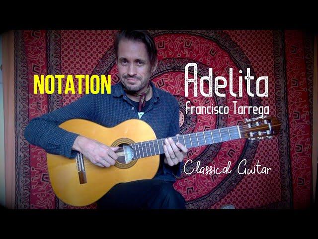 Adelita by F. Tarrega | Notation on screen | PDF Sheet Music