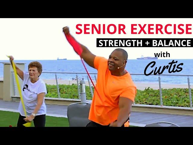 Resistance band exercises + Balance exercises for seniors + Stretching exercises for senior fitness