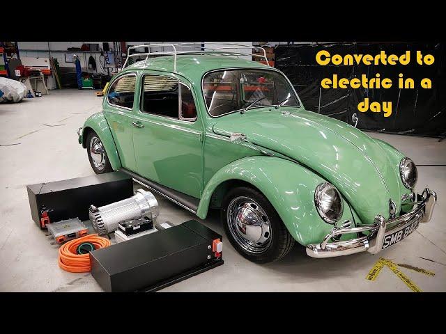 VW Beetle converted to electric in a day