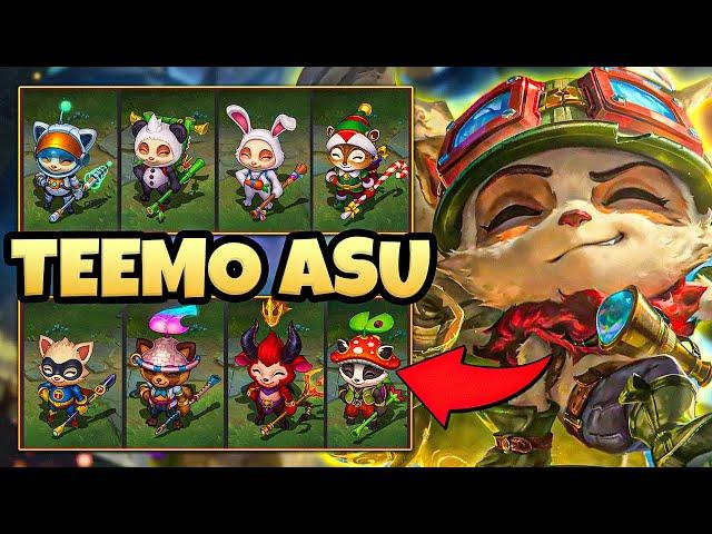 NEW TEEMO ASU IS HERE!!!  FIRST look at all the new SKINS,CHROMAS + ANIMATIONS