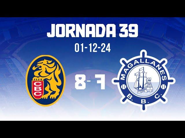 JORNADA 39 RESUMEN - Leones del Caracas 8 - Navegantes del Magallanes 7 - 24-25 (1-12-24)