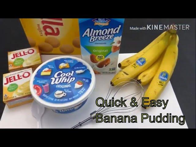 QUICK and EASY 15 minute Banana Pudding: No Bake!!