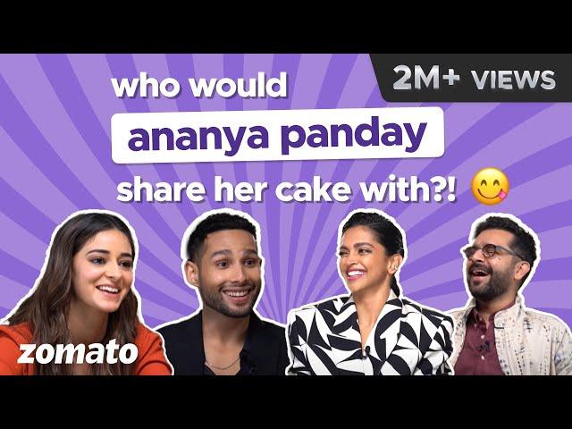 Who would Ananya Panday share Her Cake  Slice With? | YouTube Shorts | Deepika Padukone | Zomato