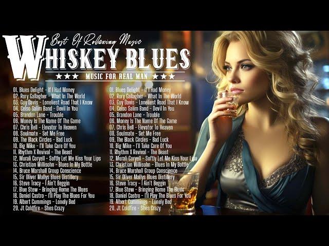 Relaxing Whiskey Blues - Top 100 Best Blues Songs - Best Electric Guitar Blues Of All Time