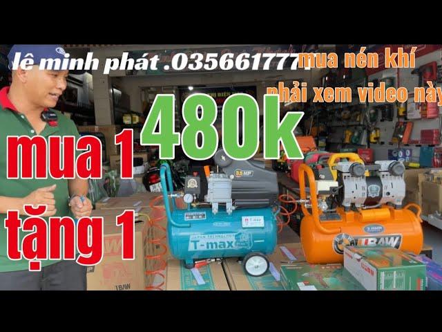 NÉN KHÍ IBAW 2.0hp không dầu giá rẻ xem là mua ngay mua 1 tặng 1 giá quá thơm