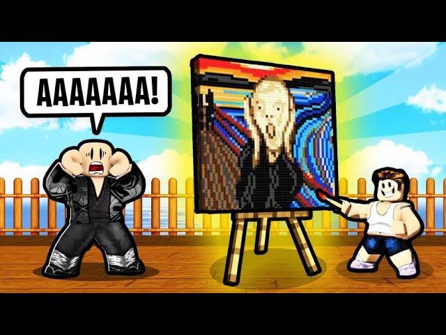 DRAWING THE LEGENDARY SCREAM ART in Roblox Starving Artist