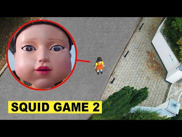 Drone catches SQUID GAME 2 DOLL in REAL LIFE ON CAMERA!