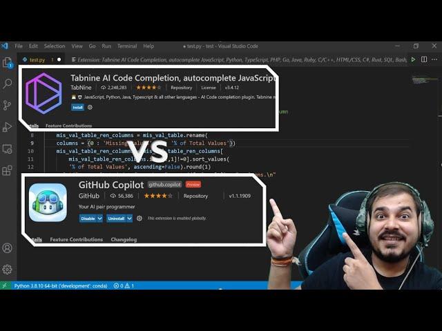 Github Copilot Vs Tabnine AI Code Completion Autocomplete Vs KITE- Which Is Your Favourite ?
