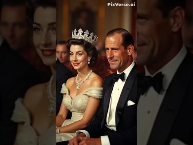 Young Queen Elizabeth II &️ Prince Philip: Royal Elegance in the 1950s#inspiration#aivideo