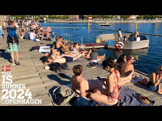 This is summer 2024 in Copenhagen, Denmark | Beach walk [4K] HDR