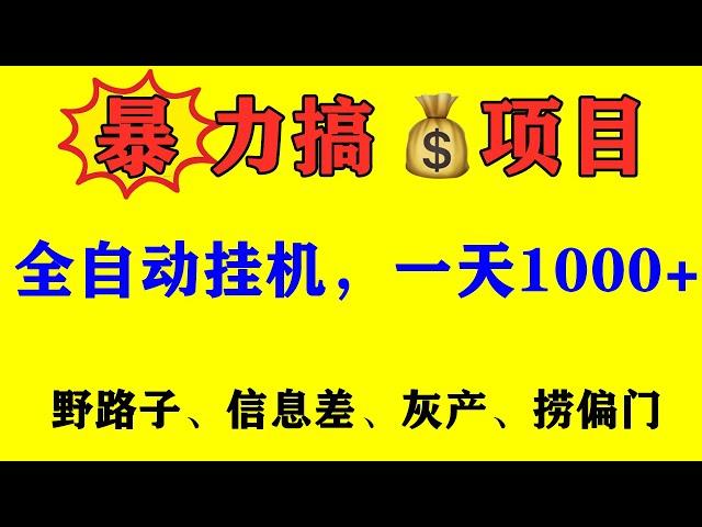 副业创业变现野路子信息差项目