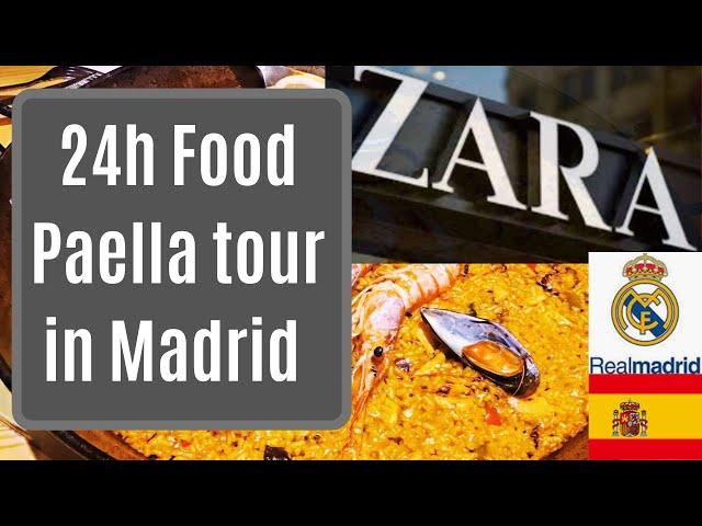 Paella Food Tour for ONE DAY in Madrid Spain (Paella, Real Madrid Stadium, Zara, Sightseeing)