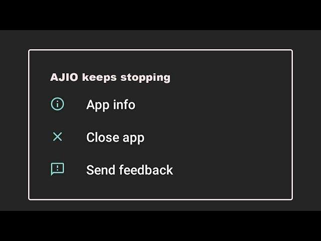 How To Fix AJIOs Keeps Stopping Error Problem Solved in Android