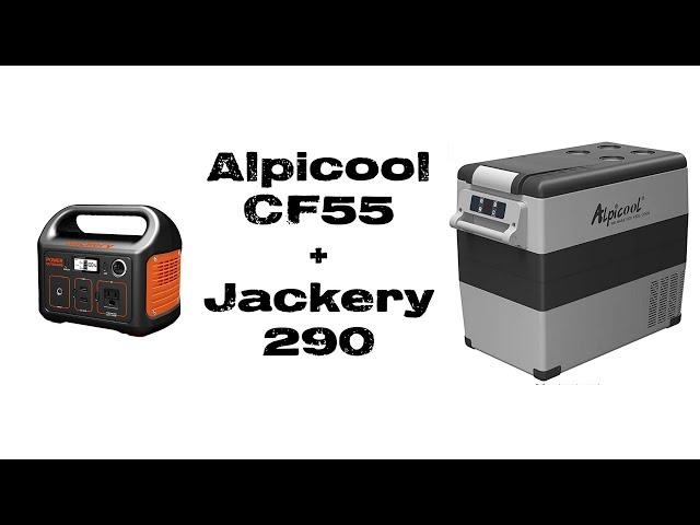 Jackery 290 power station running 12v fridge