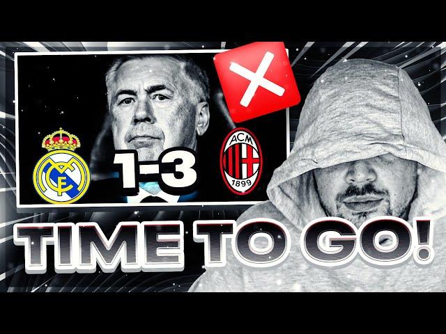 ANCELOTTI IT'S TIME TO GO! THE WHOLE TEAM STINKS  Real Madrid 1-3 AC Milan MATCH REACTION