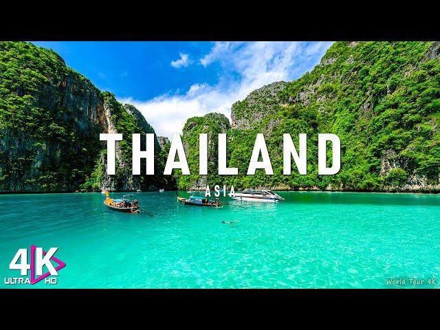 FLYING OVER THAILAND - Amazing Beautiful Nature Scenery & Relaxing Music | 4K Video Ultra HD