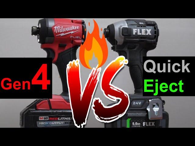 Milwaukee M18 Fuel Gen 4 Impact Driver 2953️ VS ️ Flex 24v Quick Eject Impact Driver