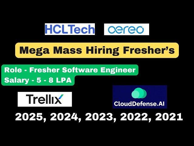 HCLTech Mass Hiring | off campus drive for 2024 batch | off campus drive for 2022 batch