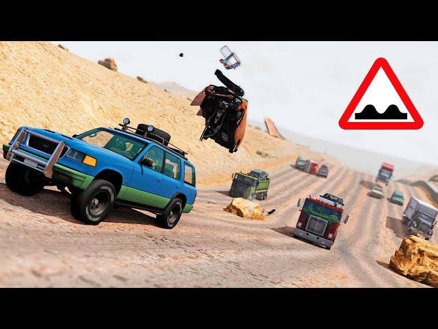 BeamNG Drive - Racing & Crashing On The Long Wavy Desert Road #4
