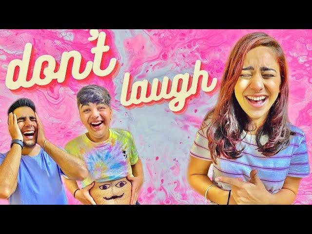 TRY NOT TO LAUGH CHALLENGE WITH BROTHER & SISTER | Rimorav Vlogs