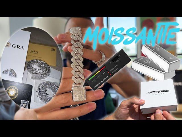 Unboxing Iced Out Moissanite 19MM Cuban Link In Solid Silver & Review | Astroice Jewelry