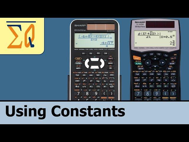 Sharp EL-W516 EL-W516x EL-W516XBSL using constants