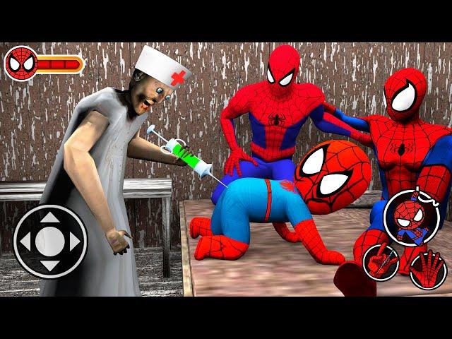 Playing as SpiderMan Family - SpiderBaby VS Doctor Granny