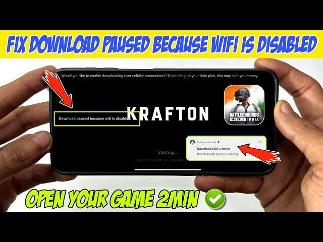 Bgmi Download Paused Because Wifi Is Disabled 2025 | Bgmi Obb Service Running Problem 2025