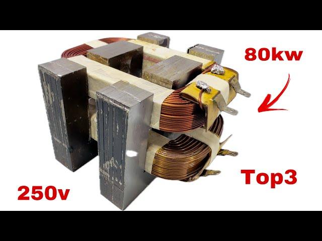 Top3, Most powerful 80000w generator in the world use microwave transformers