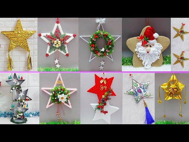 10 Easy Low Cost Christmas Star making ideas from waste materials | DIY Christmas craft idea396