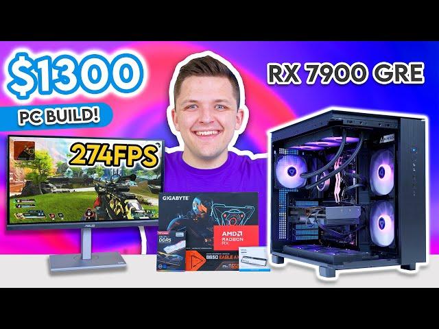 BEST $1300 Gaming PC Build 2024!  [Full 1440p Build Guide ft. RX 7900 GRE]