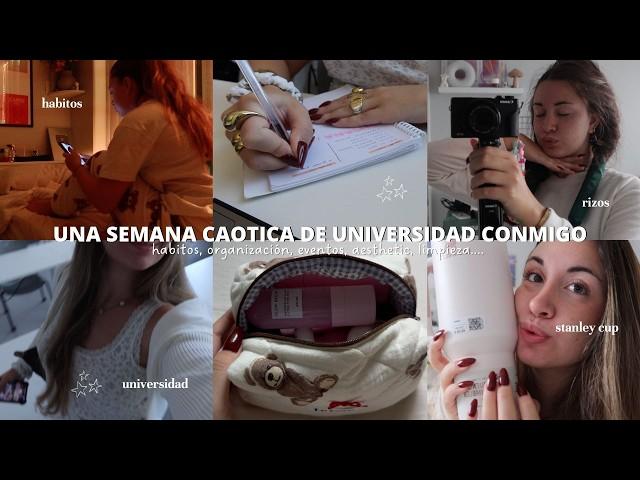 UNA SEMANA CAOTICA DE UNIVERSIDAD CONMIGO ️🪵 + compaginar todo | hábitos, rutina, productividad