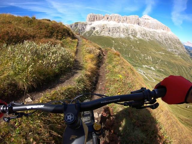 Spectacular ridge ride in Canazei, Italy