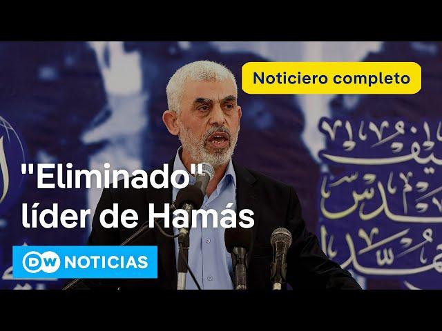  DW Noticias del 17 de octubre: Israel mata a Yahya Sinwar, líder de Hamás [Noticiero completo]