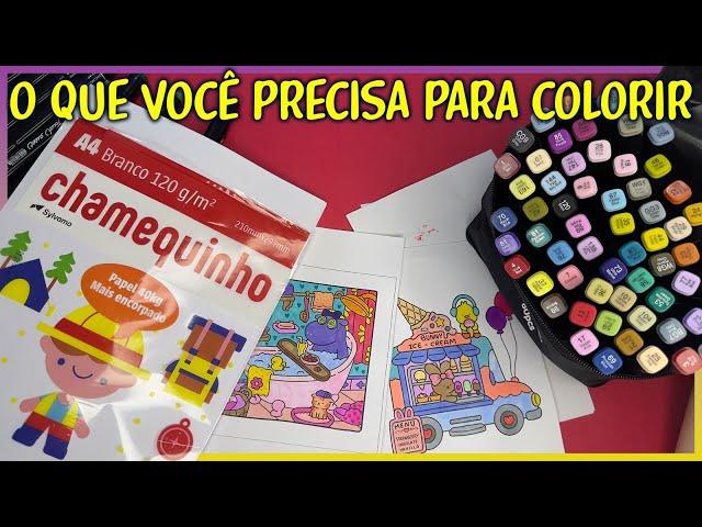 Dica de papel Chamex e canetas para colorir!