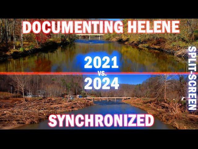 SYNCRONIZED FLIGHTS ~ 2021 vs 2024 ~ The Toe River in Green Mountain NC ~ WNC