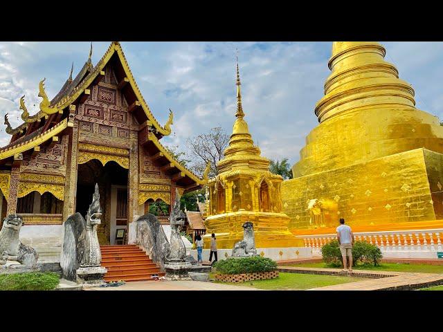 【4K】Thailand Temple Tour - Chiang Mai Wat Phra Singh - Thailand - 4K 60fps